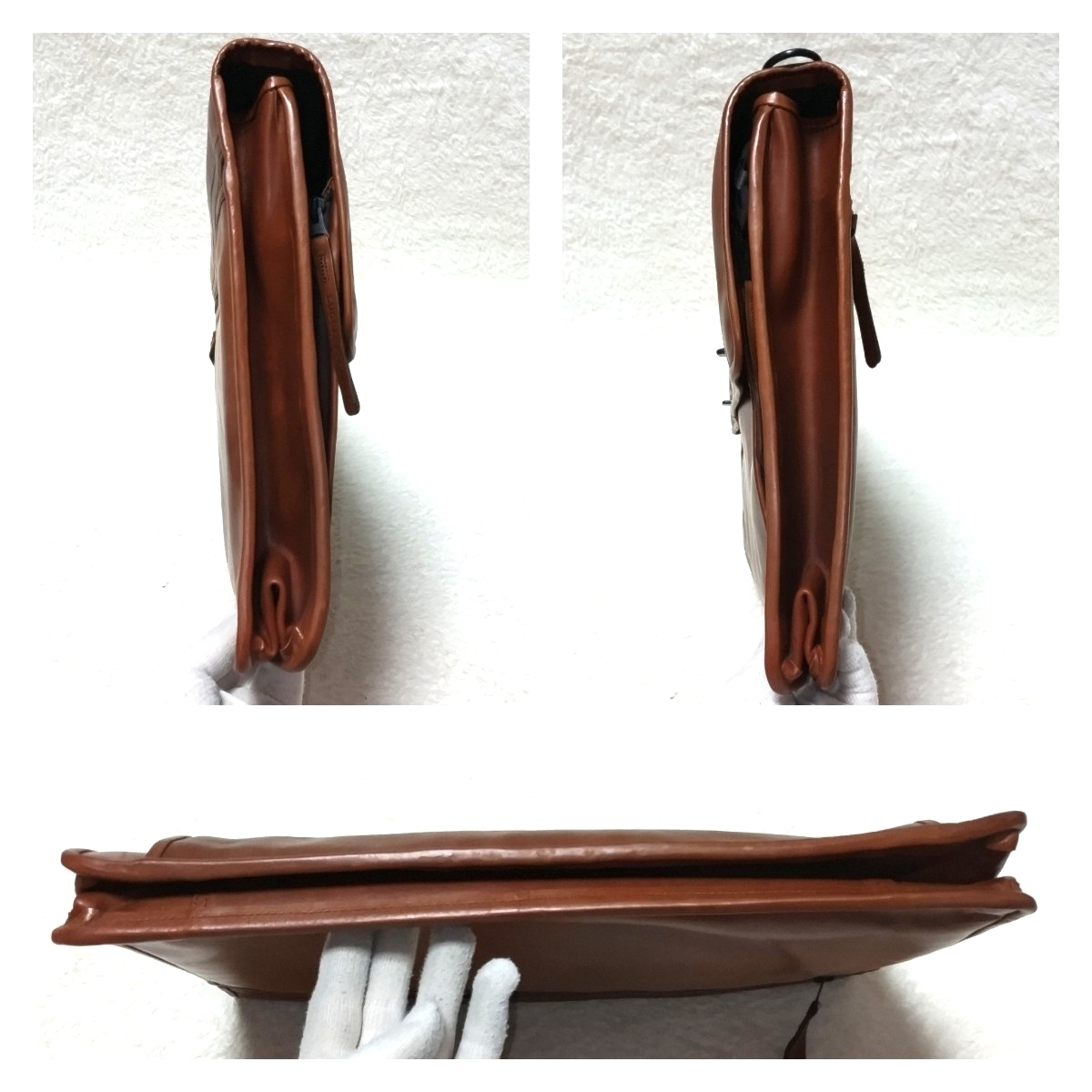 【美品】LUGGAGE LABEL ラゲッジレーベル DIRECT ディレクト 954-08903 レザー 2way ブリーフケース ビジネスバッグ ショルダーバッグ 廃盤_画像6