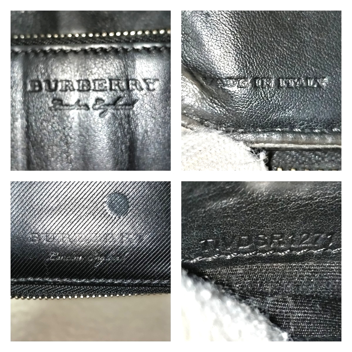 【激レア】BURBERRY バーバリー ペンキデザイン スプラッシュデザイン 総柄 レザー オーガナイザー トラベルウォレット 長財布 イタリア製_画像8