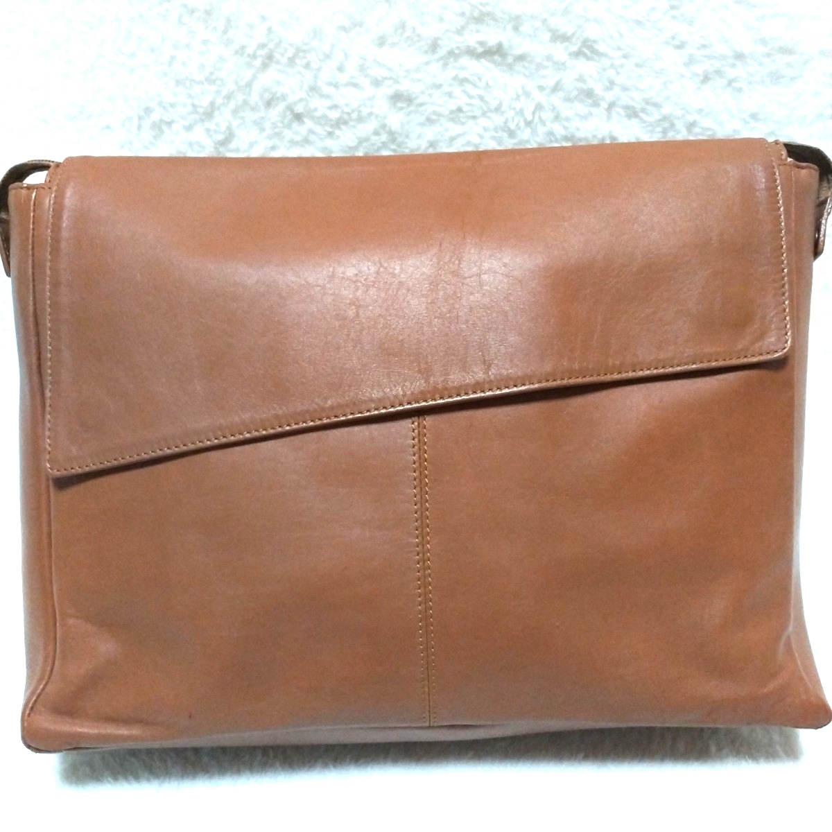 MOTHERHOUSE マザーハウス ZADAN Zadan Messenger ザダンメッセンジャー ショルダーバッグ レザー 左右非対称デザイン 廃盤 レア ブラウン_画像3