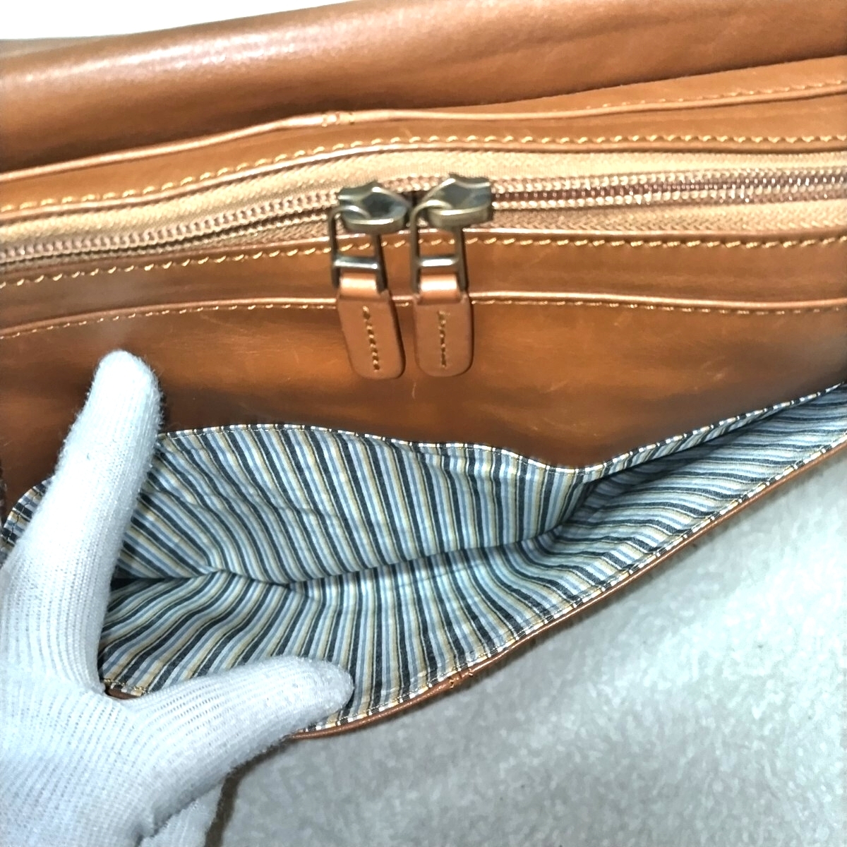 MOTHERHOUSE マザーハウス ZADAN Zadan Messenger ザダンメッセンジャー ショルダーバッグ レザー 左右非対称デザイン 廃盤 レア ブラウン_画像8