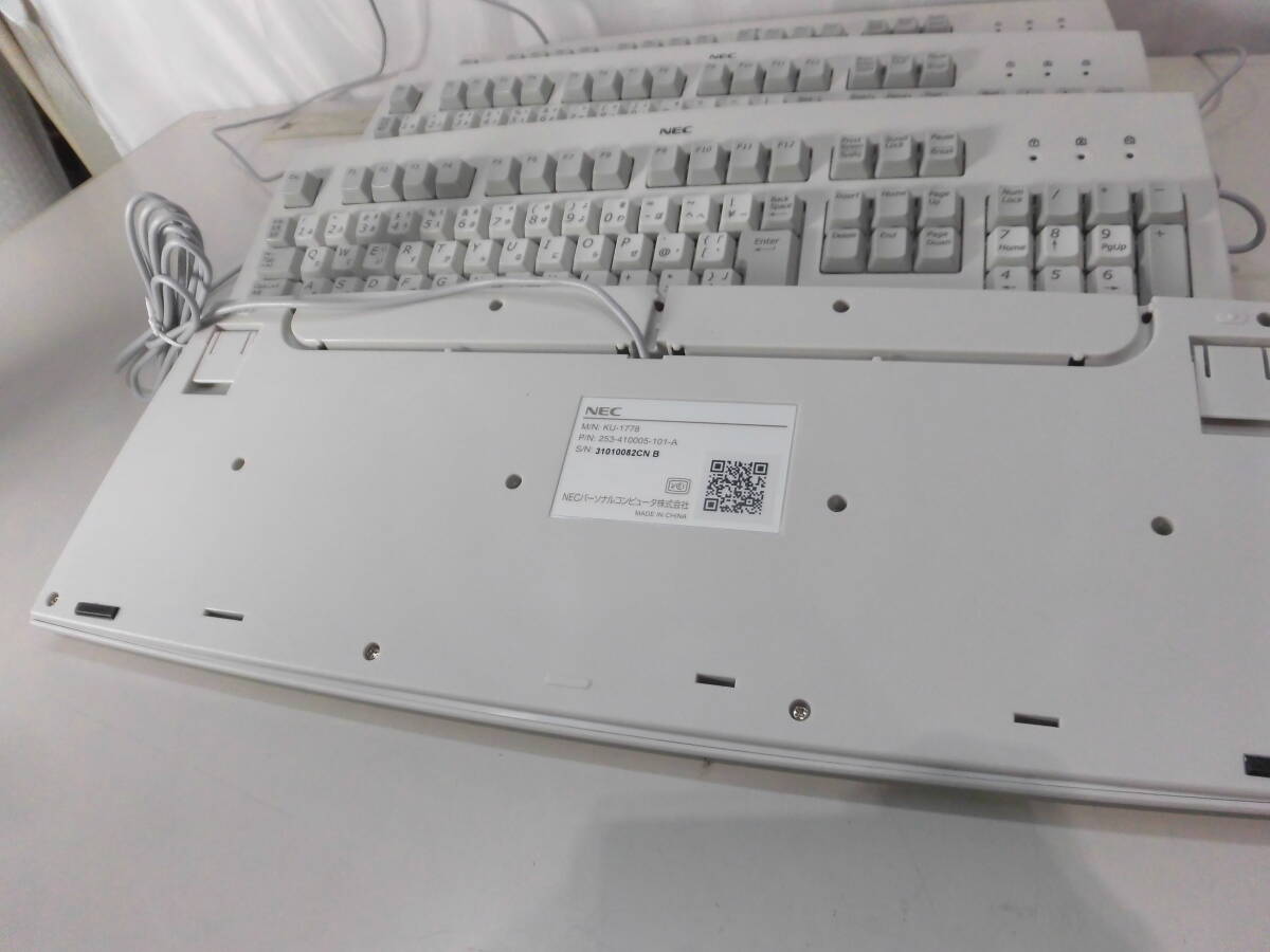 ◆◇2563 NEC 有線 USBキーボード KU-1778 日本語配列 4台セット 通電〇 動作確認済み◇◆_画像3