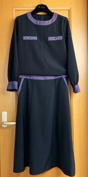 大きいサイズ★Reflect リフレクト ブラウス スカート ワンピース見えセットアップ*13★黒_画像1