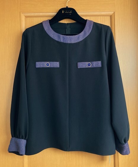 大きいサイズ★Reflect リフレクト ブラウス スカート ワンピース見えセットアップ*13★黒_画像2