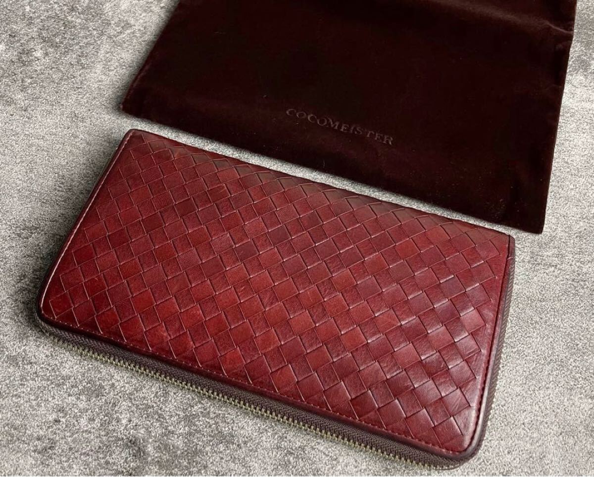 ココマイスター 長財布 ポンテマットーネ ドクトゥス COCOMEISTER Ponte Mattone Doctus レアカラー レザー 編み込み _画像1