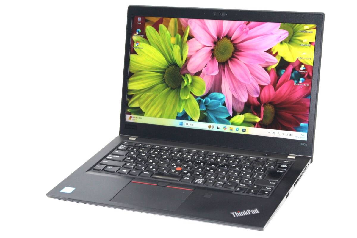 1円~ バッテリー良好 SSD512G ThinkPad T480s LTE i5-8250U 8G SSD512G 14.0FHD Win11 薄型軽量 打鍵感最高キーボード 格安 BAA評価_画像1