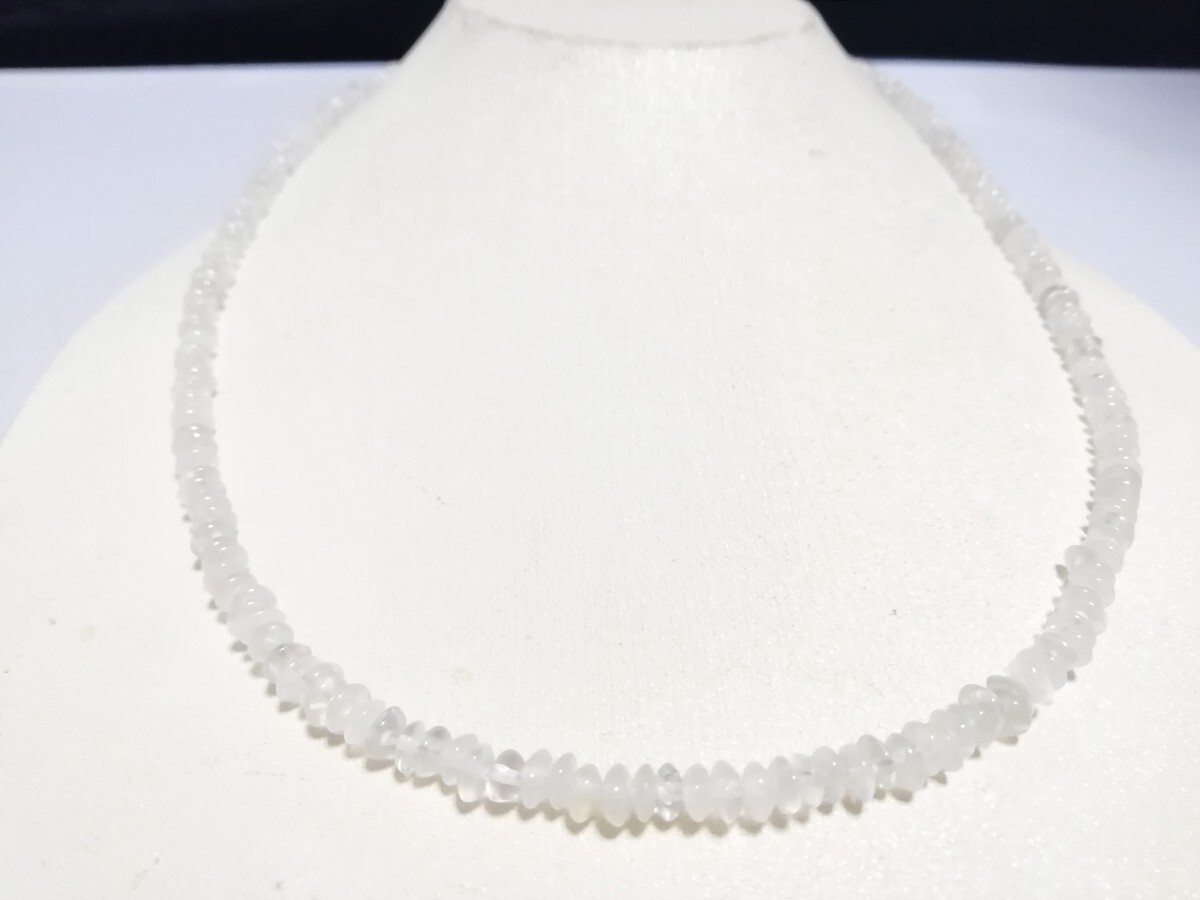 天然ファンシーカット厶−ンスト−ンネックレス　11766_画像1