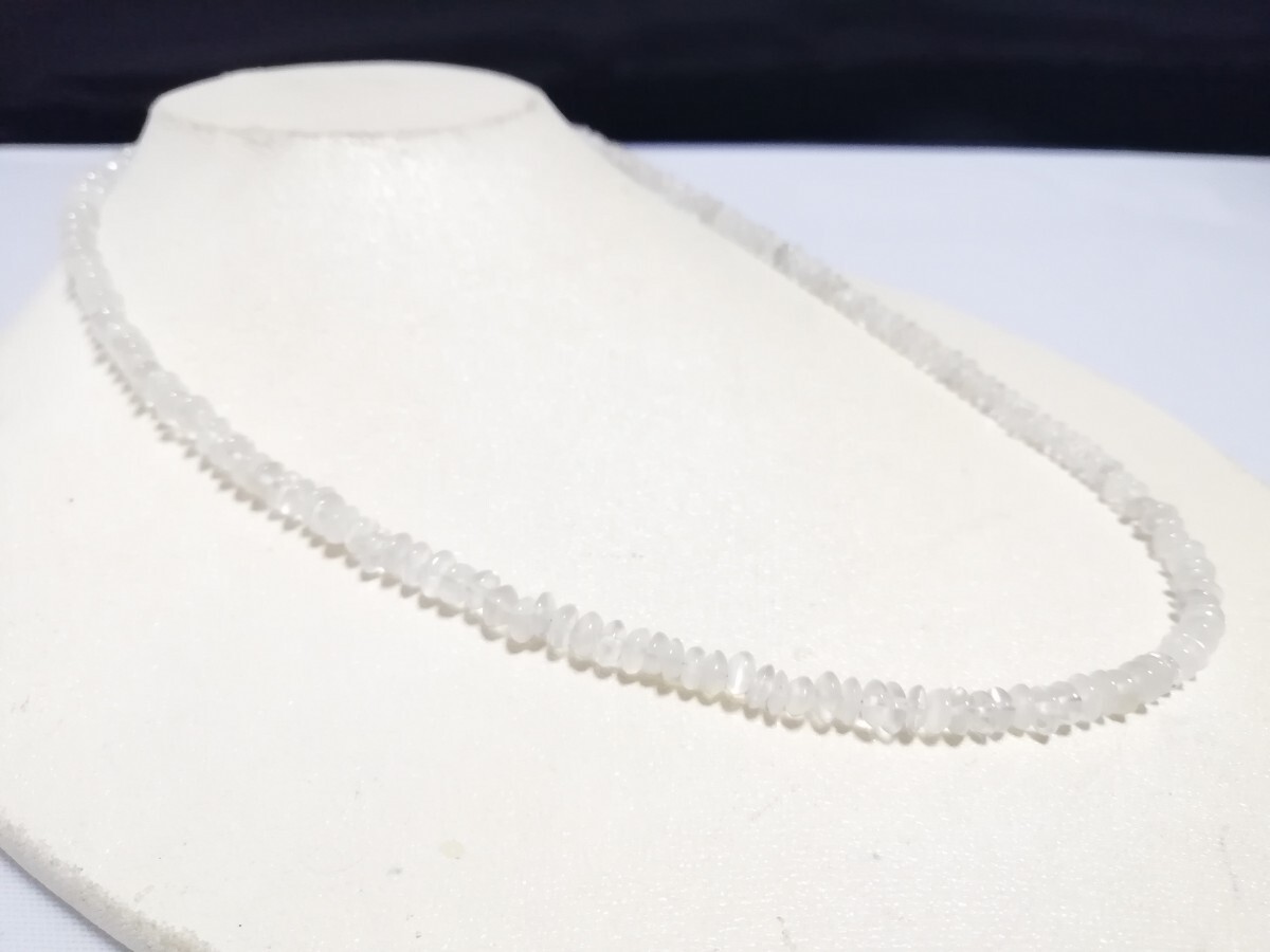 天然ファンシーカット厶−ンスト−ンネックレス　11766_画像2