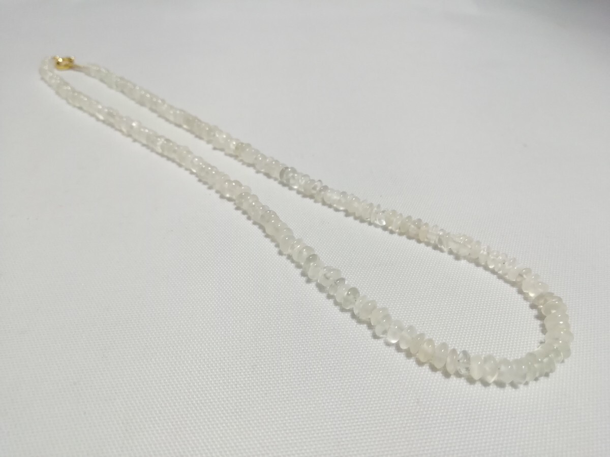 天然ファンシーカット厶−ンスト−ンネックレス　11766_画像4