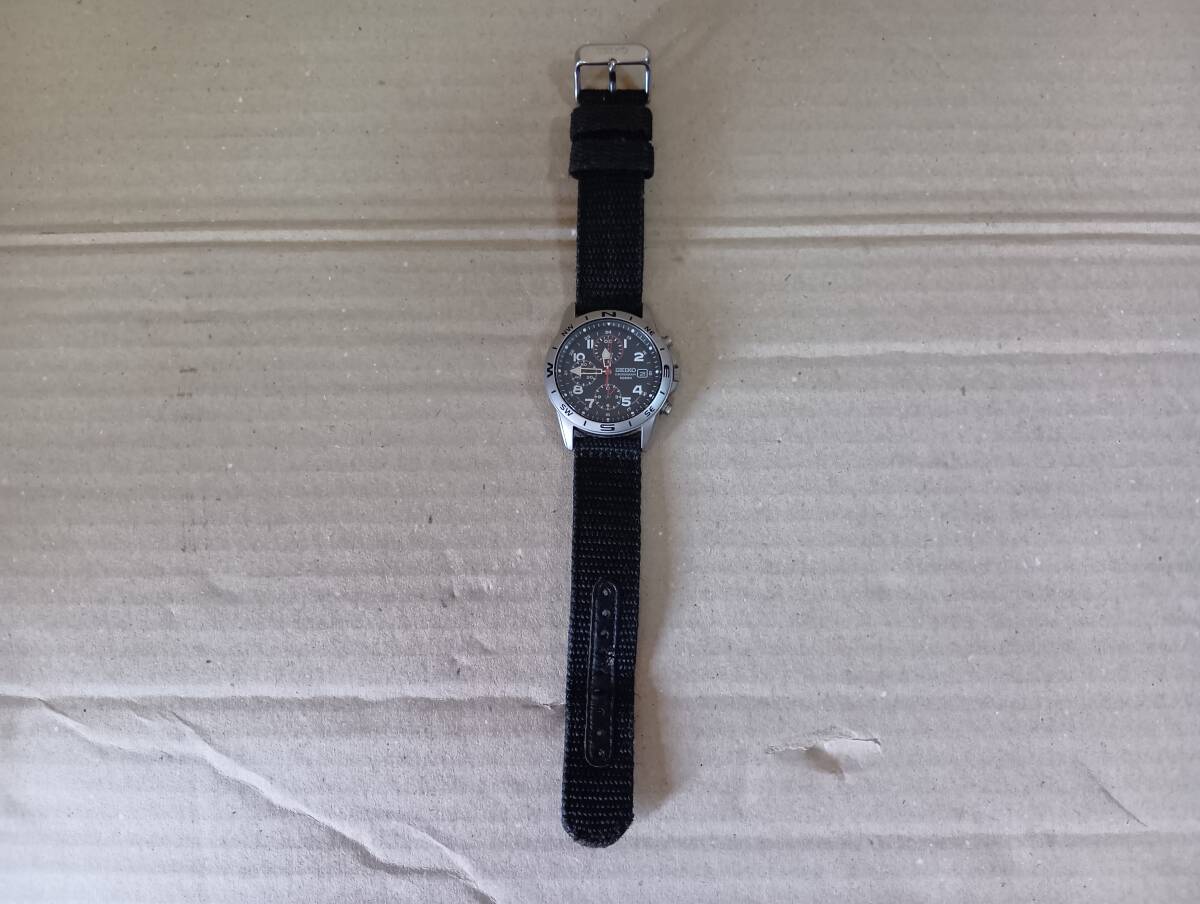 SEIKO セイコー クロノグラフ クォーツ腕時計 7K92-0DX0 中古 動品 保証なし_画像1