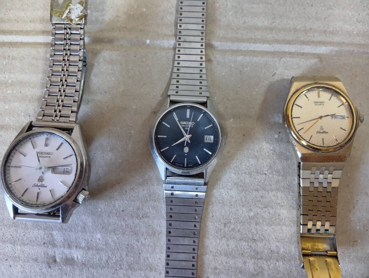 SEIKO セイコー アンティーク クォーツ 3点 ジャンク 0922-8000・7546-8010・5933-7030_画像2