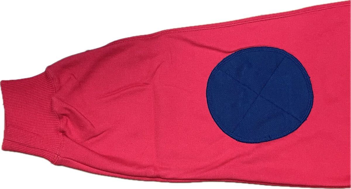 77　新品本物即決【M】ミキハウス　日本製　MIKIHOUSE　大人用ユニセックス男女兼用　バックロゴ長袖トレーナー　赤ブランドトップス50周年_画像9