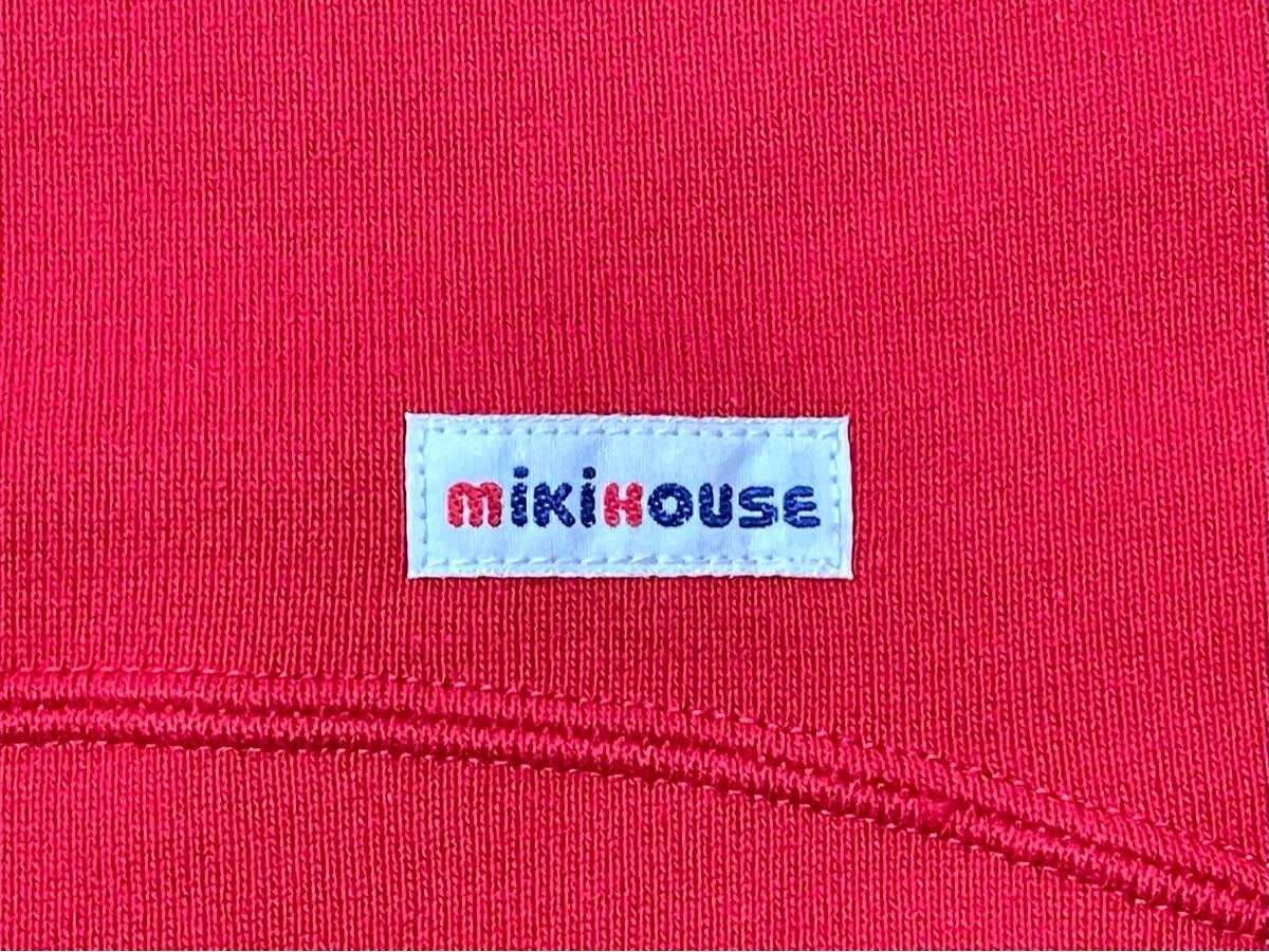 77　新品本物即決【M】ミキハウス　日本製　MIKIHOUSE　大人用ユニセックス男女兼用　バックロゴ長袖トレーナー　赤ブランドトップス50周年_画像8