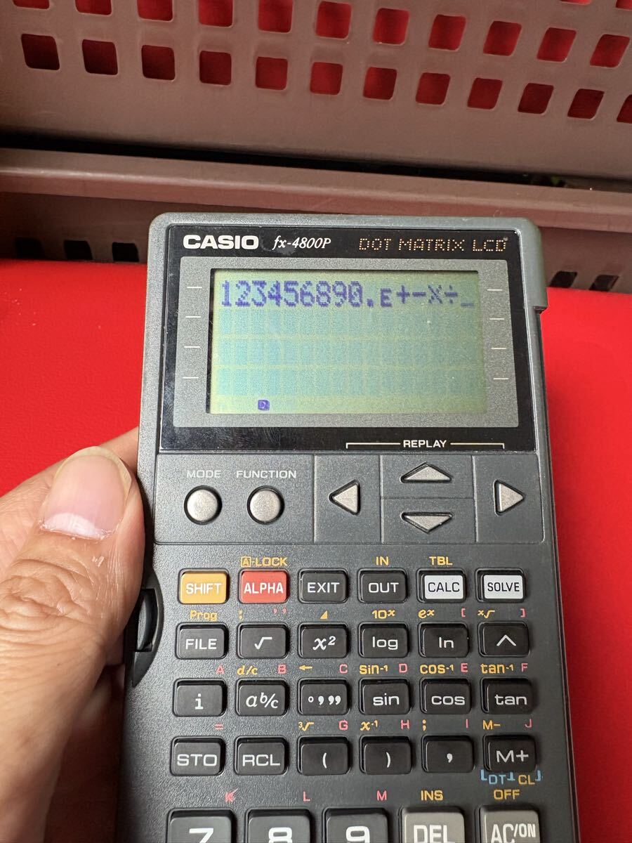 CASIO/カシオ fx-4800P 関数電卓 DOT MATRIX LCD プログラム関数電卓 関数 電卓 簡易チェックOK 本体のみ　ジャンク扱い_画像3