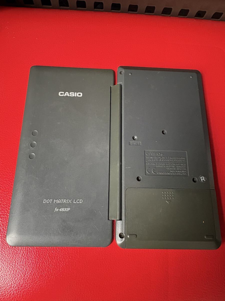 CASIO/カシオ fx-4800P 関数電卓 DOT MATRIX LCD プログラム関数電卓 関数 電卓 簡易チェックOK 本体のみ　ジャンク扱い_画像4