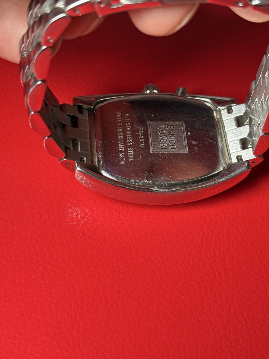 エンリココベリ デイデイト ムーンフェイス EC-3010 クォーツ メンズ 腕時計 ENRICO COVERI 未チェックのジャンク扱い_画像5