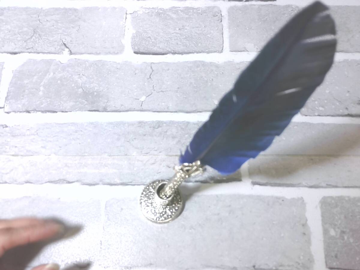 106　羽ペン　紺　_画像2