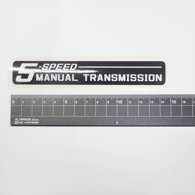 （反射）5速マニュアルステッカー ホワイト ミッション 6MT 坂道注意 注意書き かっこいい_画像4