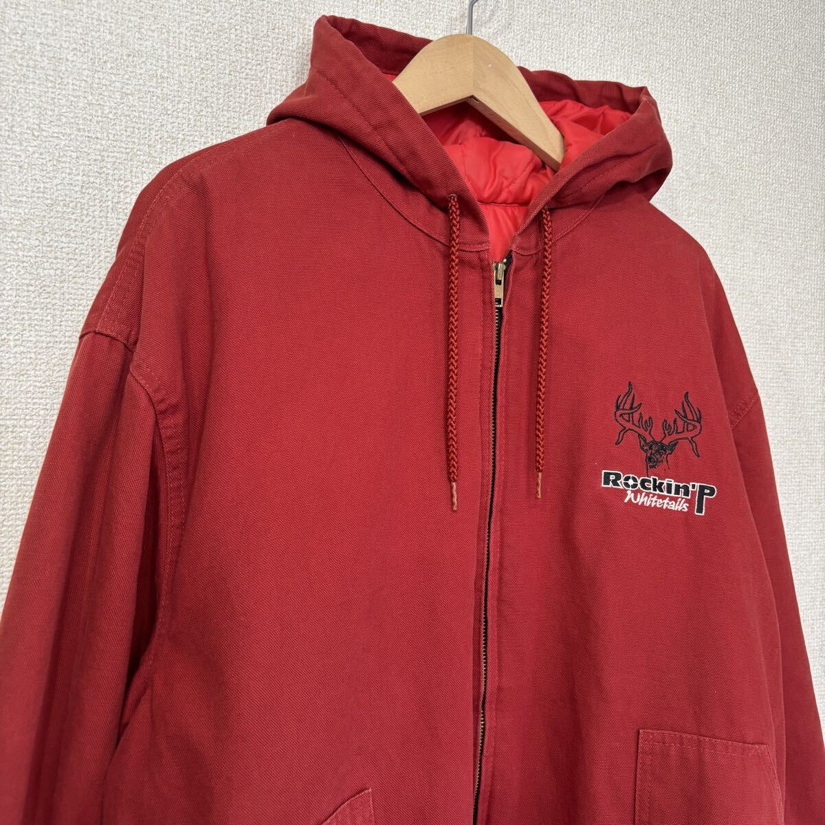 ウォールズ ダックジャケット パーカー 刺繍 アメリカ古着  XL相当 2861_画像4