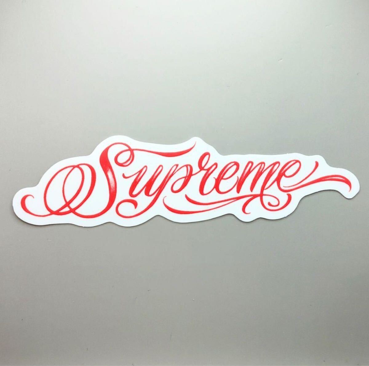 SUPREME SCRIPT RED STICKER ボックスロゴ シュプリーム 匿名配送 ステッカー boxlogo BOXLOGO 赤 レッド Logo_画像1