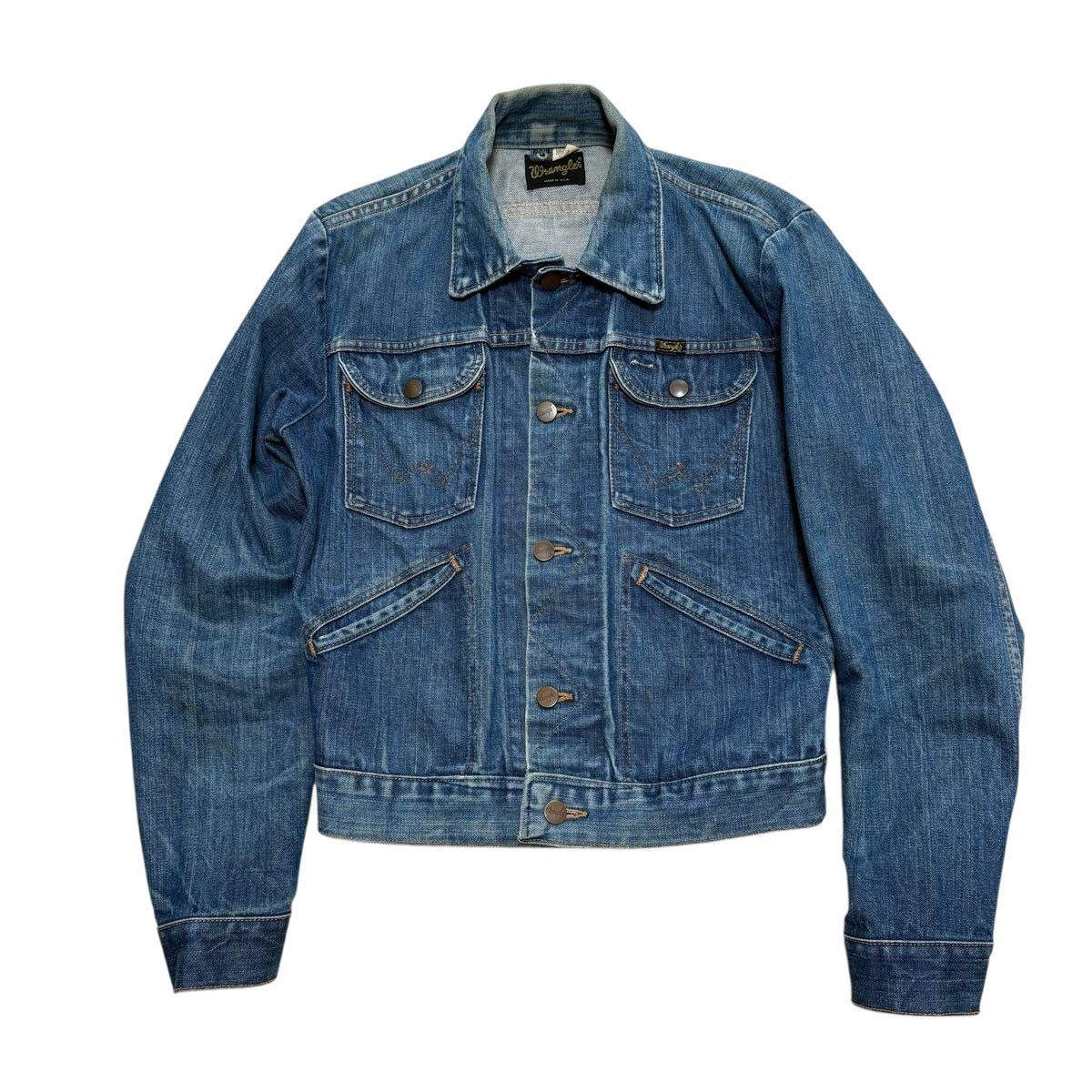 70s ヴィンテージ Wrangler ラングラー ビンテージ デニム　ジャケット デニムジャケット トラッカージャケット124MJ _画像1