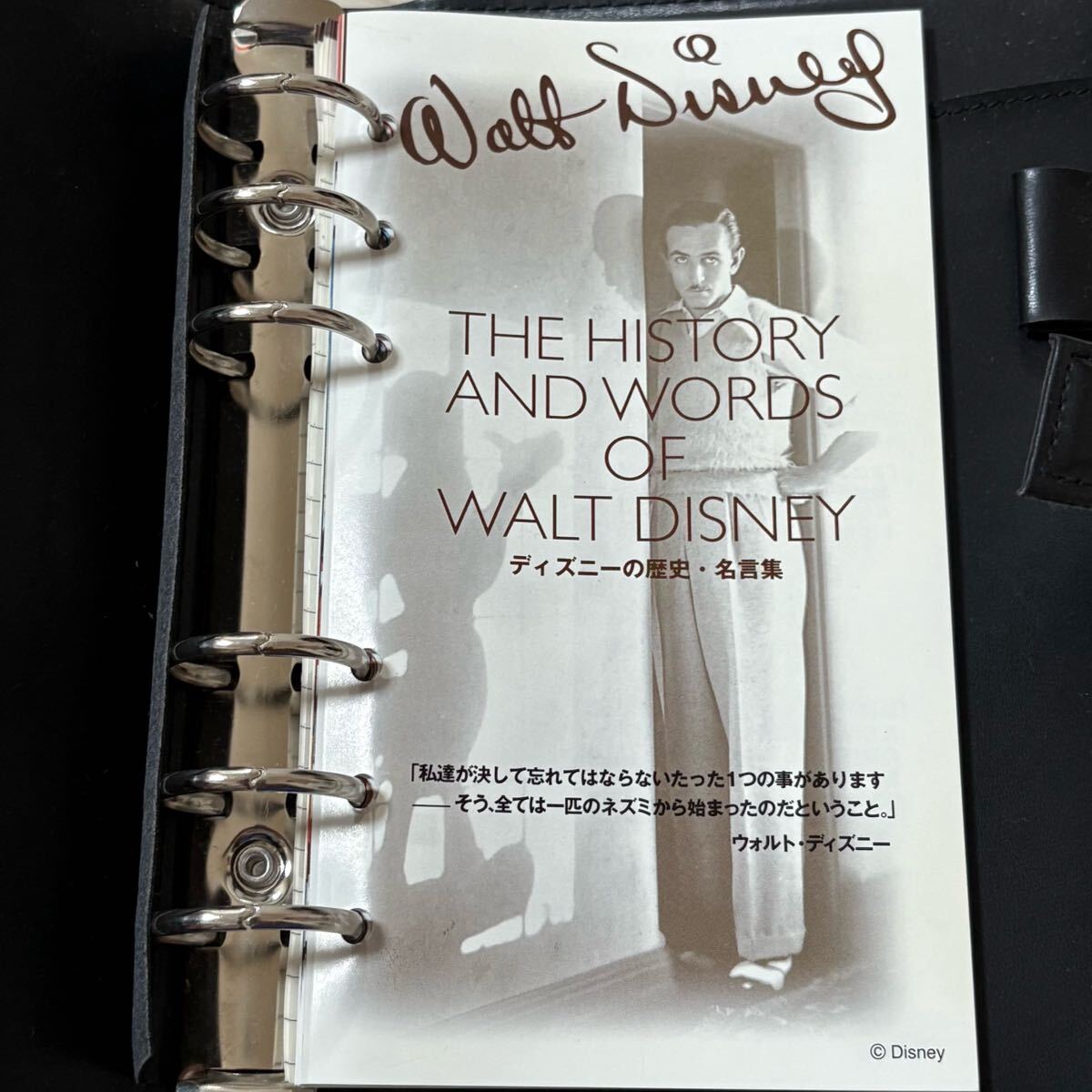 未使用 ディズニー　ミッキーマウス　手帳 ブラック レザー 手帳カバー フェイクレザー　_画像3