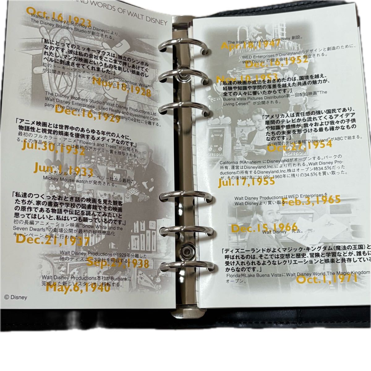 未使用 ディズニー　ミッキーマウス　手帳 ブラック レザー 手帳カバー フェイクレザー　_画像4