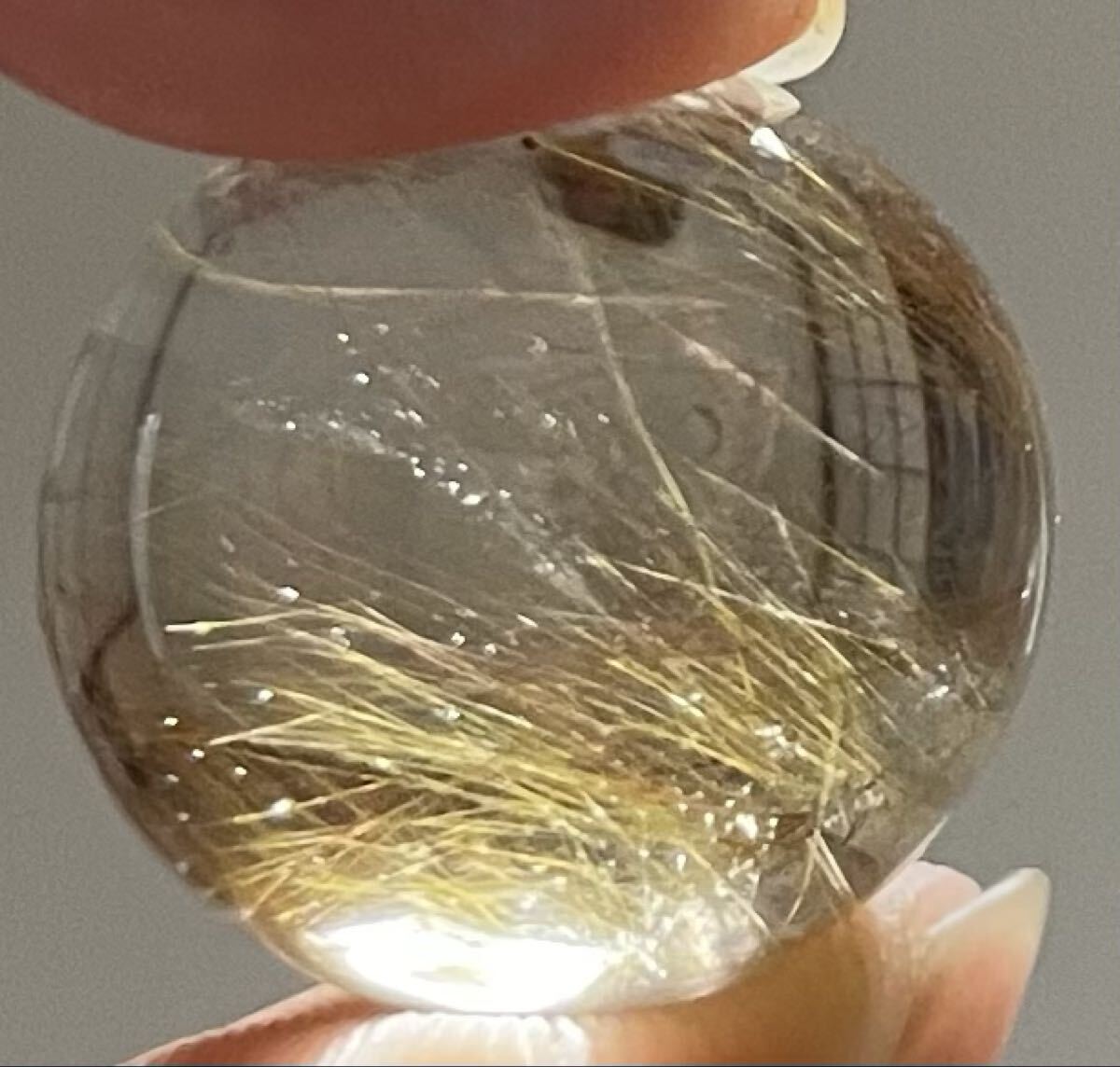 ゴールドルチルクォーツ 019 クリスタル パワーストーン 天然石 魔除 お守 開運 幸運 金運UP 風水晶 タイチンルチル_画像1