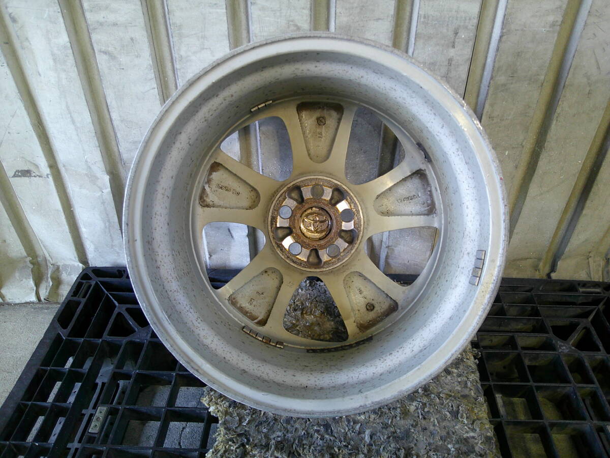 Q9Q9 ZVW30 30系 プリウス 前期/後期 純正 S/G ツーリング 17インチ アルミ ホイール PCD100 5H 7J +50 1本 シルバー系 ☆3_画像10