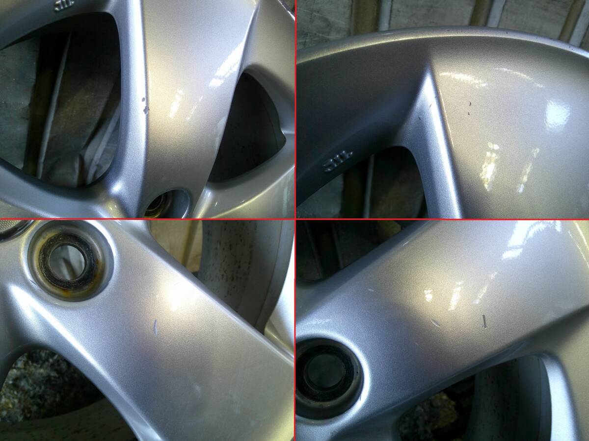 Q9Q9 ZVW30 30系 プリウス 前期/後期 純正 S/G ツーリング 17インチ アルミ ホイール PCD100 5H 7J +50 1本 シルバー系 ☆3_画像4