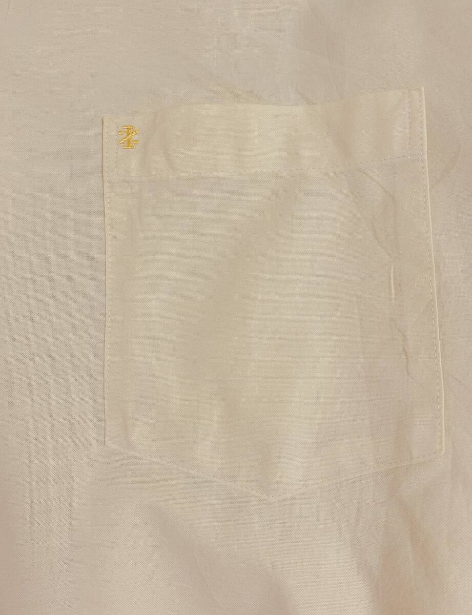 年末特価 BigSize IZOD クリームイエロー 長袖ボタンダウンシャツ XXL (US-FIT) US輸入本場古着 ADA-238_画像5