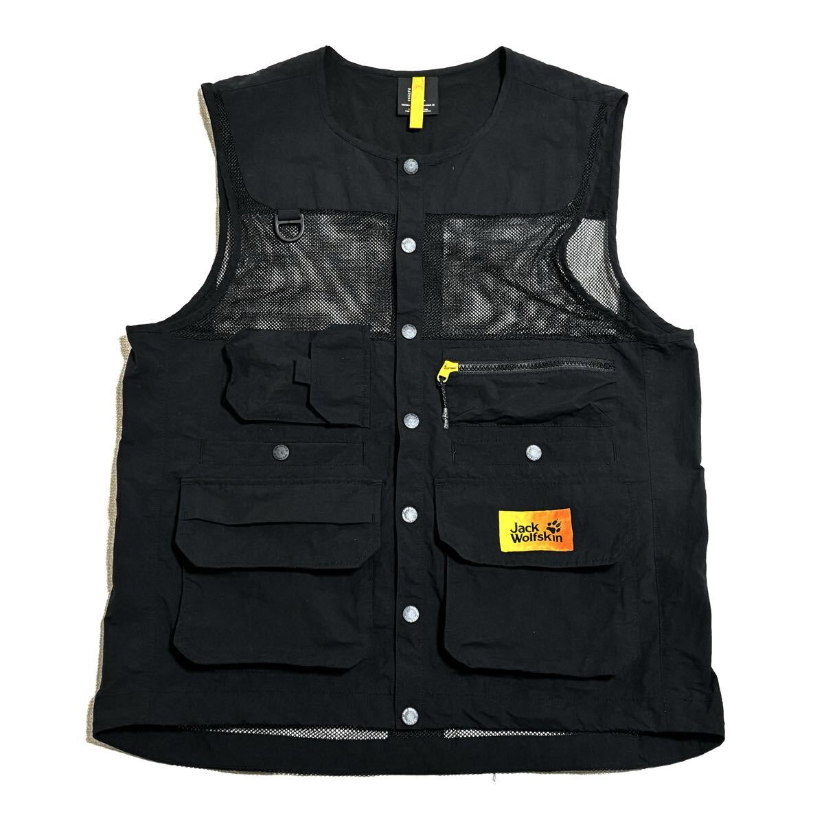 【極美品】Jack Wolfskin ジャックウルフスキン SURVIVOR2.0 ベスト 多機能ポケット アウトドア ブラック メンズ Lサイズ_画像1