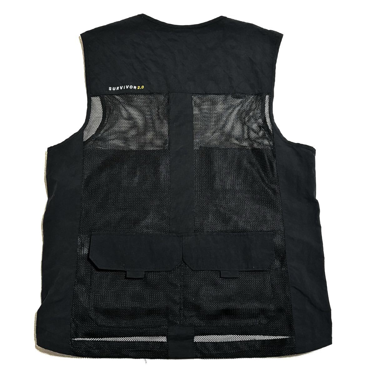 【極美品】Jack Wolfskin ジャックウルフスキン SURVIVOR2.0 ベスト 多機能ポケット アウトドア ブラック メンズ Lサイズ_画像2