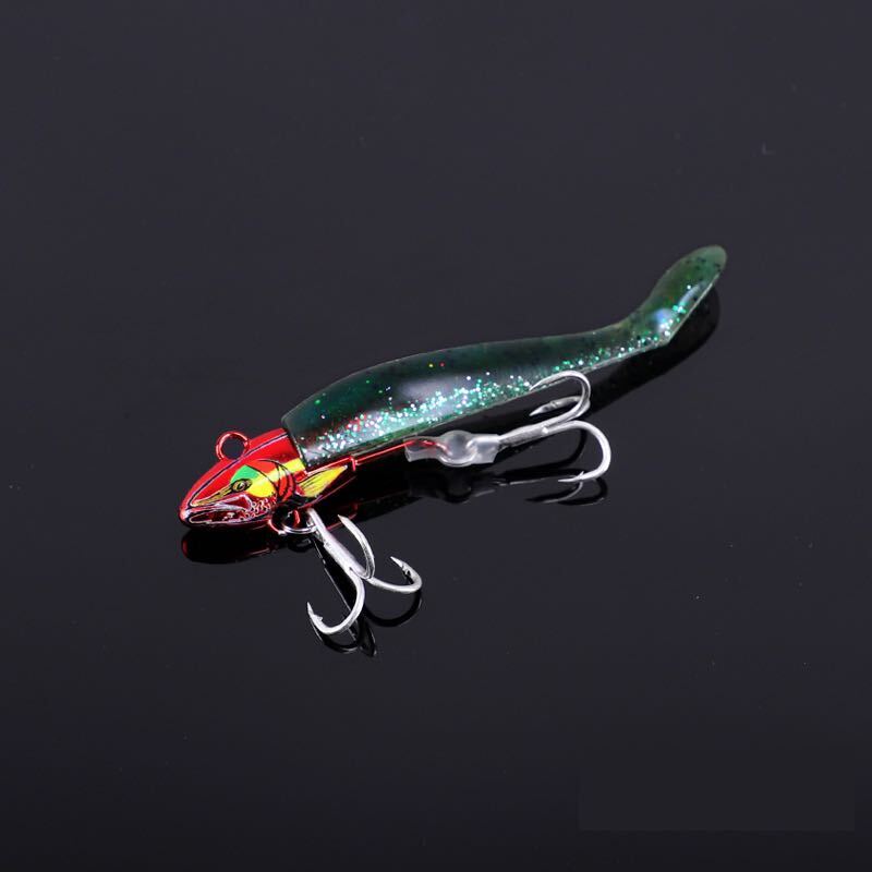 No.15 ジグヘッド 3個セット ルアー vj風 14g ワーム8点付き シーバス ヒラメ_画像8