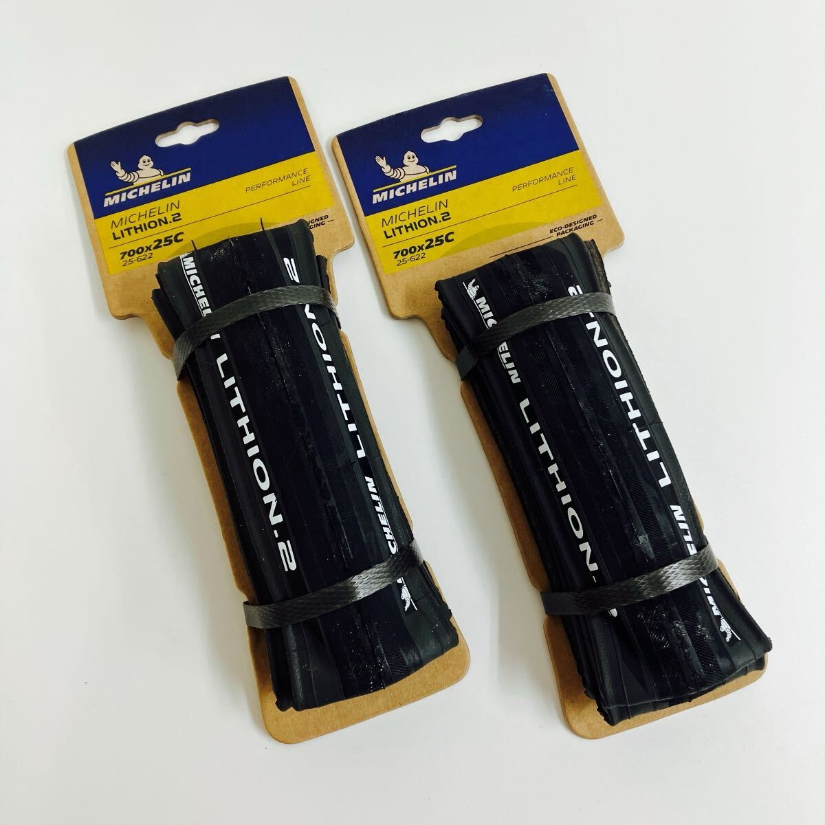 2本セット リチオン2 700 x 25c Michelin Lithion2 700c ロードバイク タイヤ ミシュラン フォールディング 通勤 通学 トレーニング_画像1