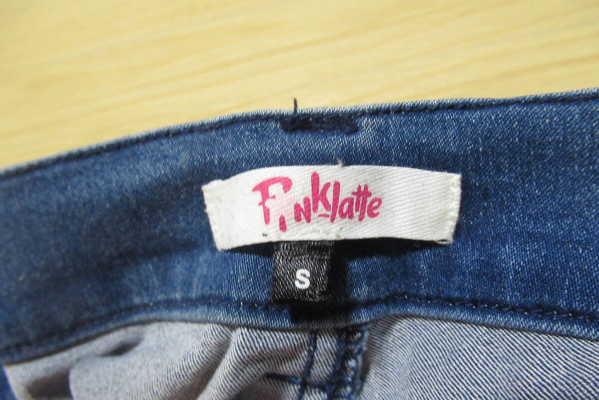 ●PINK-latte ピンクラテ ストレッチ デニム スキニーパンツ sizeS/ブルー_画像3