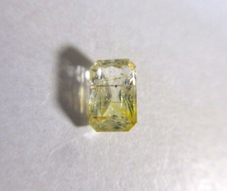 ロシア産 イエローインクルージョン・フェナカイト 長方形 ルース1点 約1ct #965_画像4