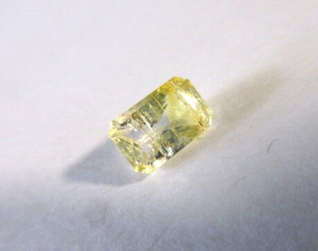 ロシア産 イエローインクルージョン・フェナカイト 長方形 ルース1点 約1ct #965_画像6