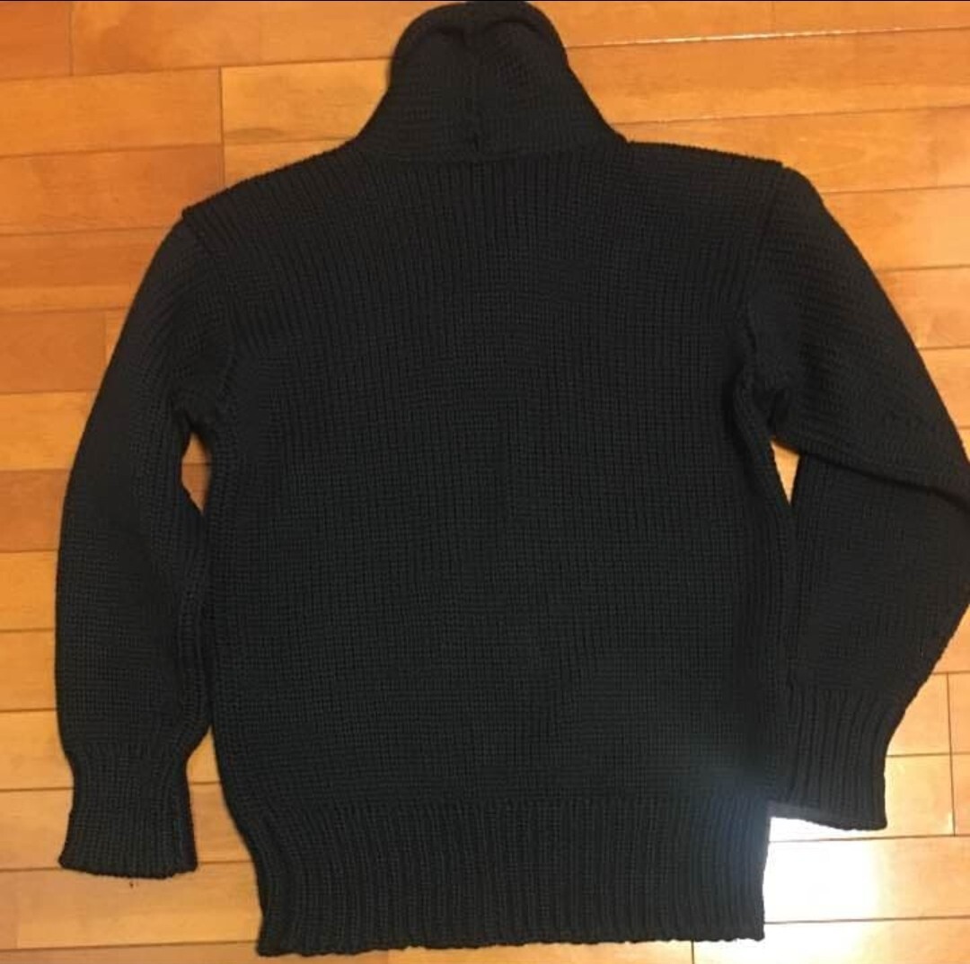 TENDERLOIN T-SHAKER サイズＬ ブラック　ショールカラーニットセーター　テンダーロイン　WOOL100%_画像2