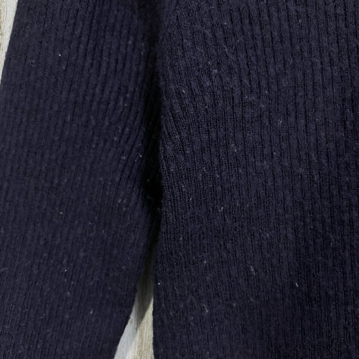 ☆COMME CA ISM コムサイズム☆ニット セーター M タートルネック タイト 長袖 パープル レディース ウール混 [送料無料☆匿名配送] p6106_画像3