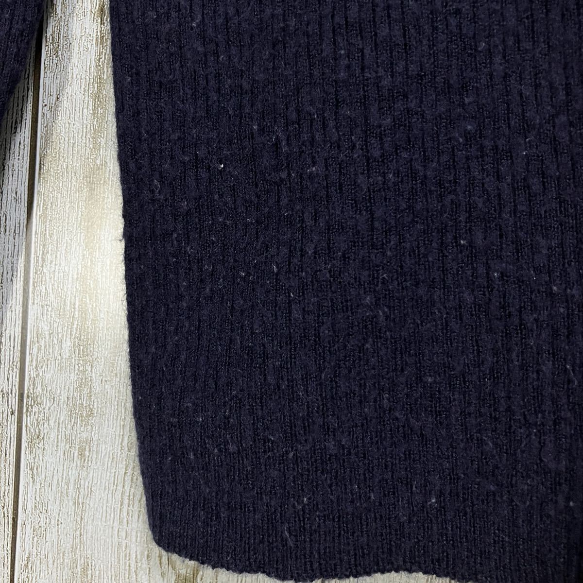 ☆COMME CA ISM コムサイズム☆ニット セーター M タートルネック タイト 長袖 パープル レディース ウール混 [送料無料☆匿名配送] p6106_画像4