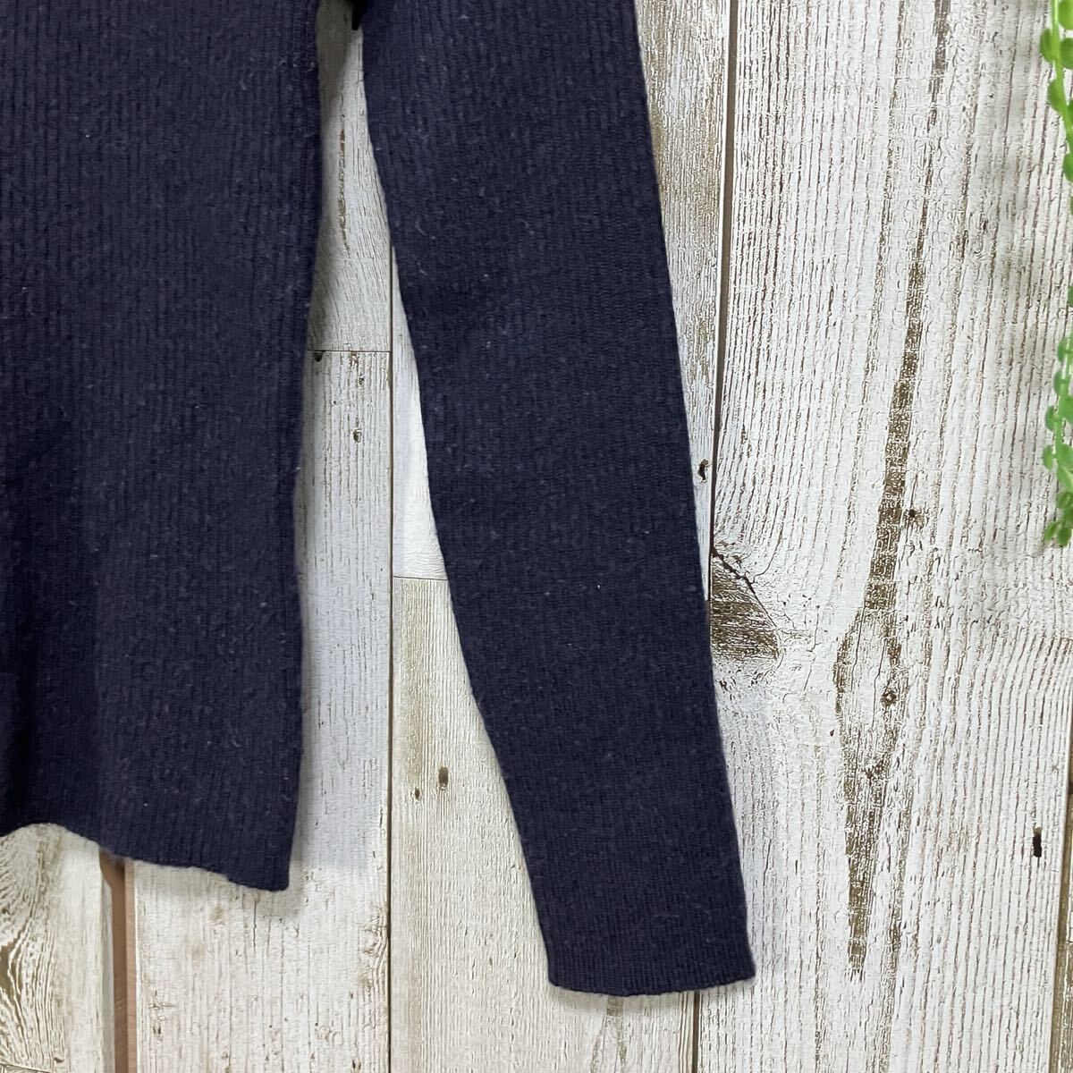 ☆COMME CA ISM コムサイズム☆ニット セーター M タートルネック タイト 長袖 パープル レディース ウール混 [送料無料☆匿名配送] p6106_画像5