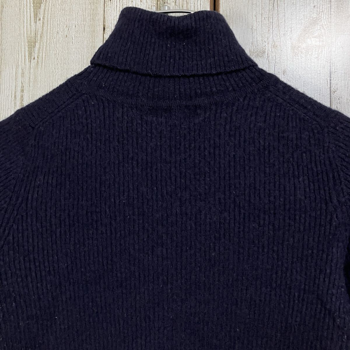 ☆COMME CA ISM コムサイズム☆ニット セーター M タートルネック タイト 長袖 パープル レディース ウール混 [送料無料☆匿名配送] p6106_画像7