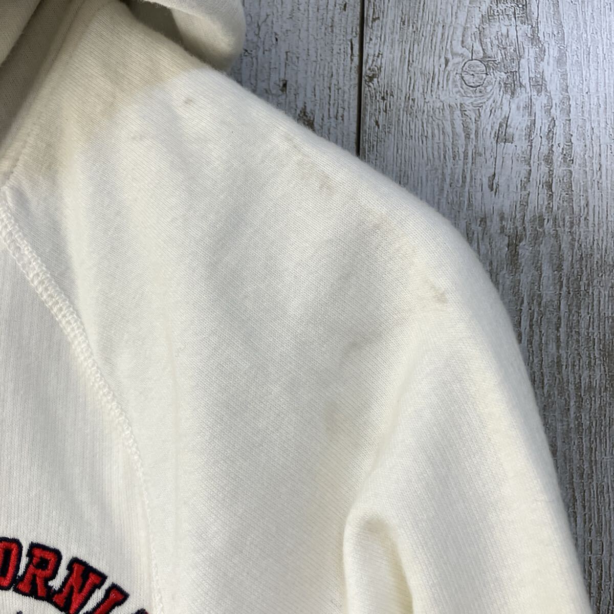 ☆Champion チャンピオン☆パーカー ジップアップ ホワイト M レディース 長袖 刺繍 ブランドロゴ ワッペン [送料無料☆匿名配送] k6173_画像6