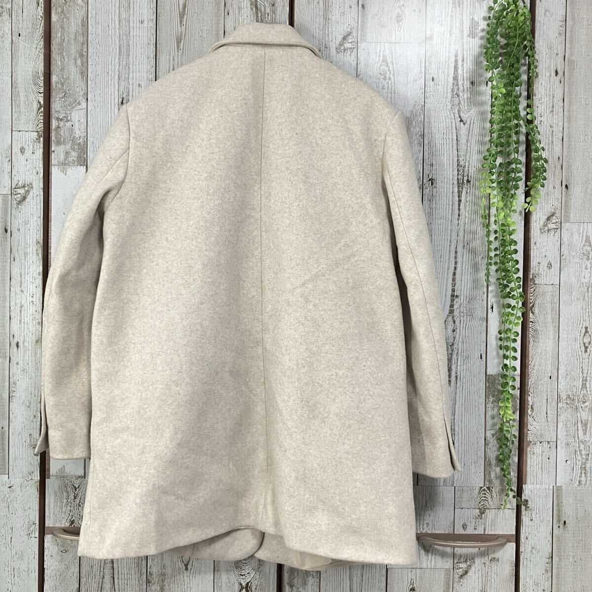 ☆ZARA ザラ☆コート チェスターコート アウター オフホワイト アイボリー系 M レディース 裏地あり 起毛 [送料無料☆匿名配送] ☆6204_画像8