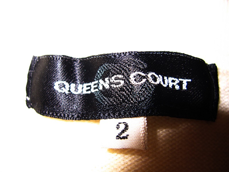 クイーンズコート/ハート型 ビジュー パール Ｖネック ニット キナリ M QUEENS COURT_画像7