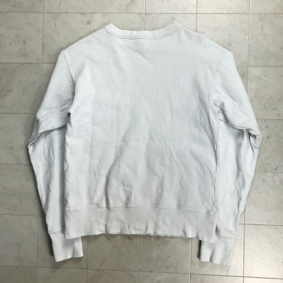 【人気】45rpm フォーティファイブアールピーエム エルボーパッチスウェットシャツ トレーナー 男女兼用 サイズ2 古着 LK-374_画像2