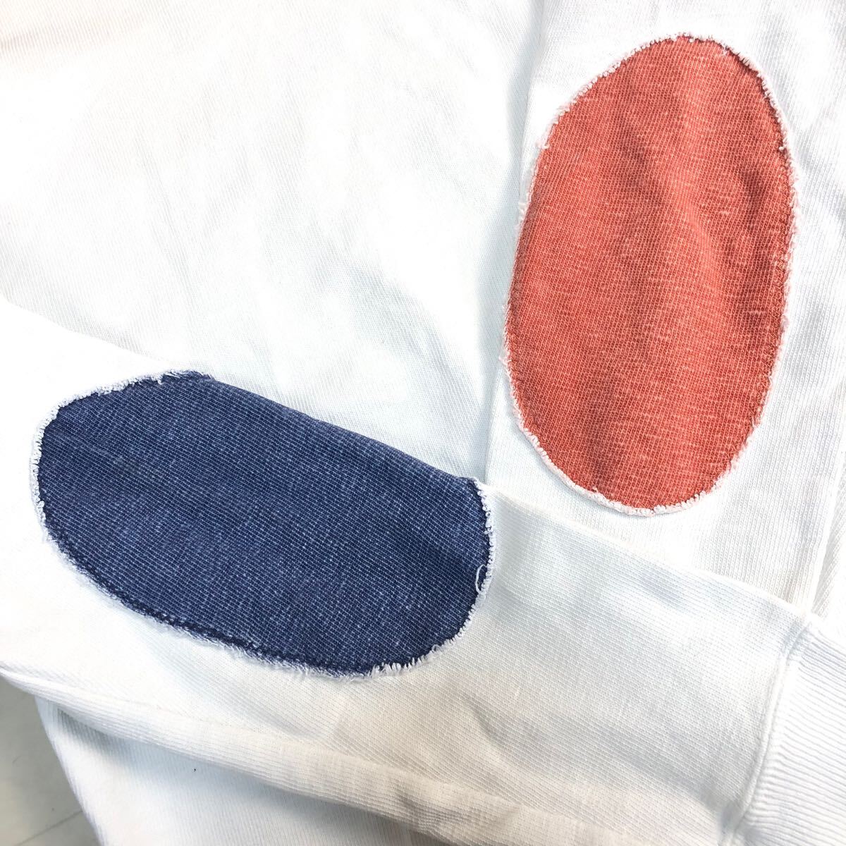 【人気】45rpm フォーティファイブアールピーエム エルボーパッチスウェットシャツ トレーナー 男女兼用 サイズ2 古着 LK-374_画像3