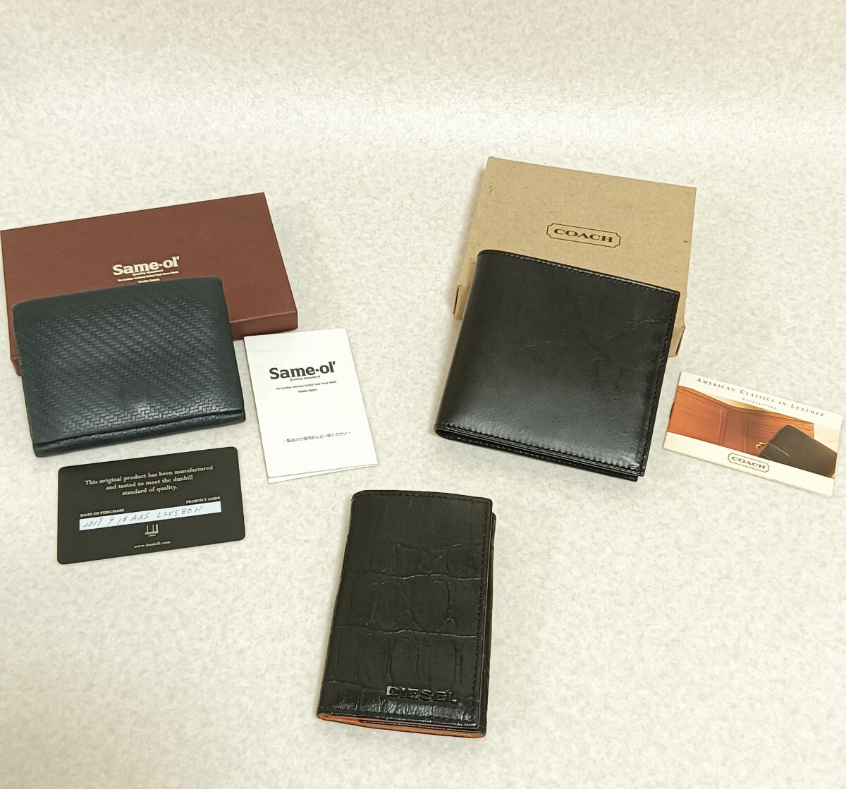 R【dunhill COACH DIESEL】まとめ売り ダンヒル コーチ ディーゼル 財布 二つ折り キーケース カードケース 革 レザー 名刺入れ ウォレット