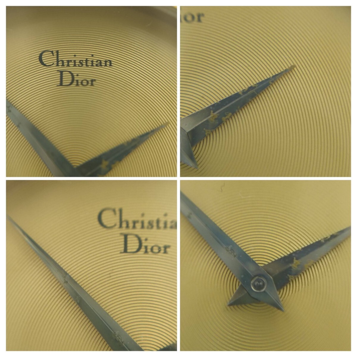 R[ChristianDior] Christian Dior Gold цвет наручные часы кварц разряженная батарея 2 игла пара часы Christian Dior...