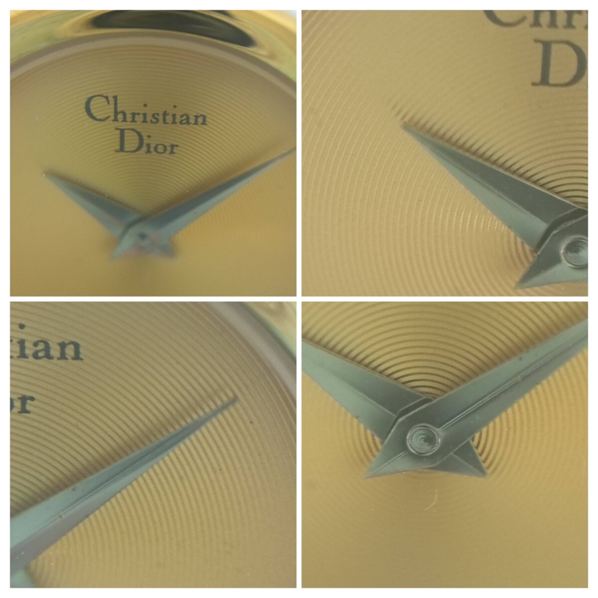 R[ChristianDior] Christian Dior Gold цвет наручные часы кварц разряженная батарея 2 игла пара часы Christian Dior...